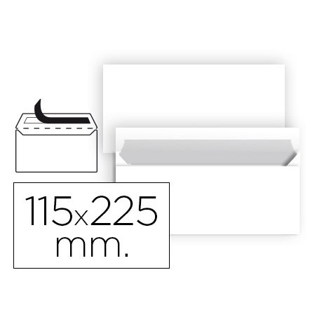 ENVELOPE LIDERPAPEL N 5 BRANCO AMERICANO 115X225 MM TIRA DE