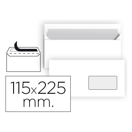 ENVELOPE LIDERPAPEL N 4 BRANCO AMERICANO JANELA DIREITA 115X
