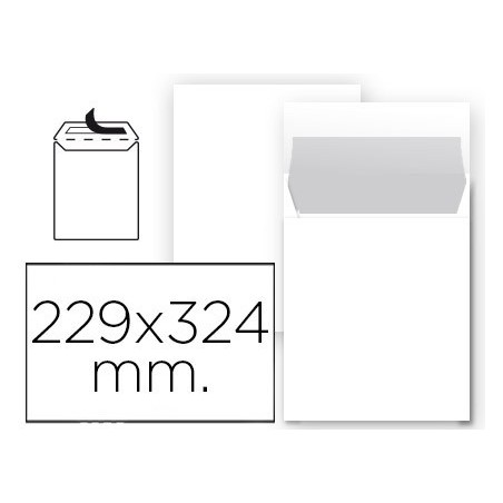 ENVELOPE LIDERPAPEL BOLSA N 8 BRANCO DIN 229X324 MM TIRA DE
