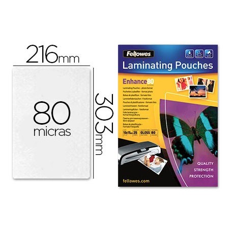 BOLSA DE PLASTIFICAR FELLOWES BRILHO DIN A4 80 MICRONS PACK