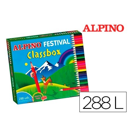 LAPIS DE CORES ALPINO FESTIVAL CLASSBOX CAIXA DE 288 UNIDADE