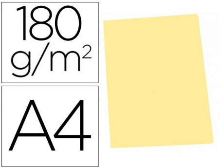 50un CLASSIFICADOR CARTOLINA GIO DIN A4 AMARELO PASTEL 180 G