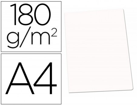 50un CLASSIFICADOR CARTOLINA GIO DIN A4 BRANCO PASTEL 180 G/