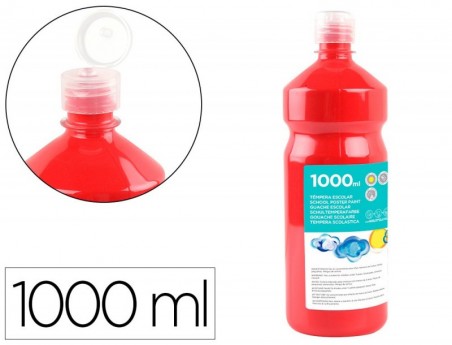 GUACHE ESCOLAR LIDERPAPEL 1000 ML VERMELHO