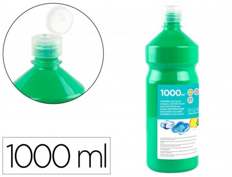 GUACHE ESCOLAR LIDERPAPEL 1000 ML VERDE