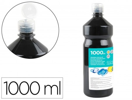 GUACHE ESCOLAR LIDERPAPEL 1000 ML PRETO