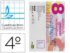 RECAMBIO LIDERPAPEL CUARTO 100 HOJAS 70G/M2 CUADRO PAUTADO 8