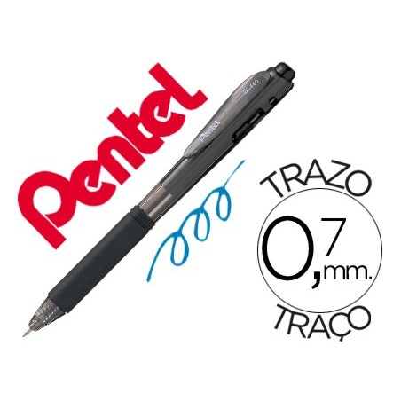 12un ESFEROGRAFICA RETRATIL PENTEL BK440 PRETA