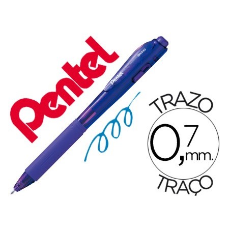 12un ESFEROGRAFICA RETRATIL PENTEL BK440 VIOLETA
