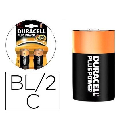 PILHA DURACELL RECARREGAVEL C BLISTER DE 2 UNIDADEES