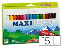 LAPIS DE CERA ALPINO MAXIDACS CAIXA DE 15 CORES SORTIDAS