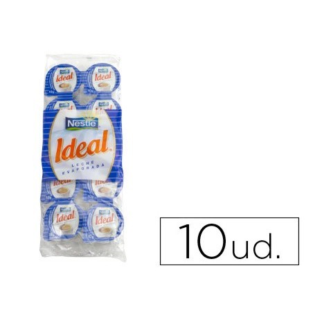 LEITE EVAPORADO IDEAL PORCOES DE 7,5 EMBALAGEM DE 10 UNIDADE