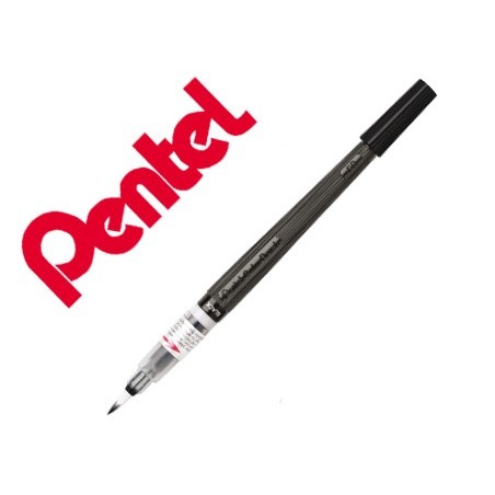 BLISTER PINCEL COM TINTA A BASE DE AGUA PENTEL GFL PRETO PON