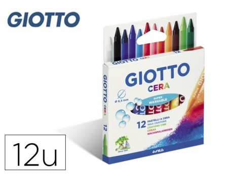 LAPIS DE CERA GIOTTO CAIXA DE 12 CORES