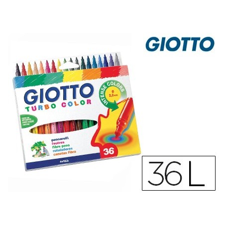 MARCADOR GIOTTO TURBO COR CAIXA DE 36 CORES