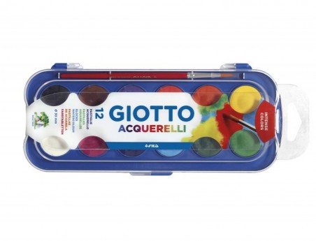 AGUARELA GIOTTO 12 CORES ESTOJO DE PLASTICO