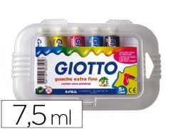 GUACHE ESCOLAR GIOTTO 7,5 ML 5 CORES SORTIDAS