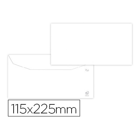 ENVELOPE LIDERPAPEL BRANCO 115X225 MM COM ABA ENGOMADA PAPEL