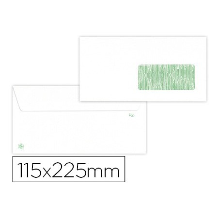 ENVELOPE LIDERPAPEL BRANCO 115X225 MM JANELA DIREITA ABA TIR