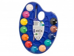 AGUARELA LIDERPAPEL 12 CORES COM PINCEL E DEPOSITO INCLUI PA