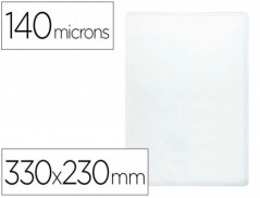100un BOLSA PORTACARNET FOLIO 140 MICRAS PVC TRANSPARENTE
