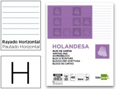 20un BLOCO CARTAS 40 FLS 210X275MM PAUTADO
