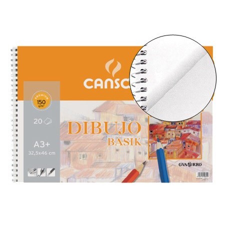 BLOCO DESENHO AGUARELA ESPIRAL 325X460MM 20 FLS