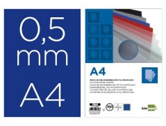 TAPA ENCUADERNACION LIDERPAPEL POLIPROPILENO A4 0.5MM AZUL P