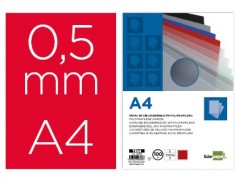 TAPA ENCUADERNACION LIDERPAPEL POLIPROPILENO A4 0.5MM ROJO P