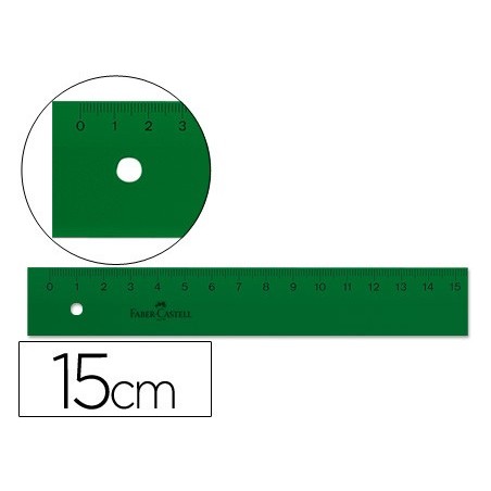 REGUA PLASTICO FABER 15 CM