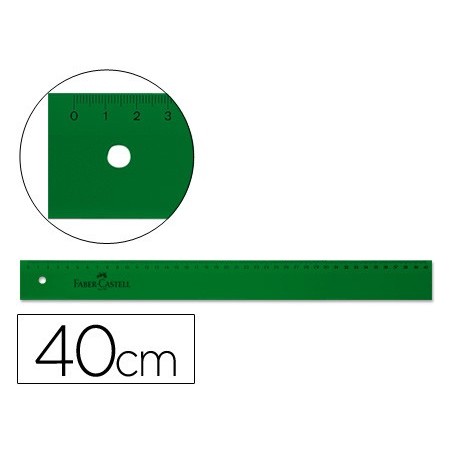 REGUA PLASTICO FABER 40 CM