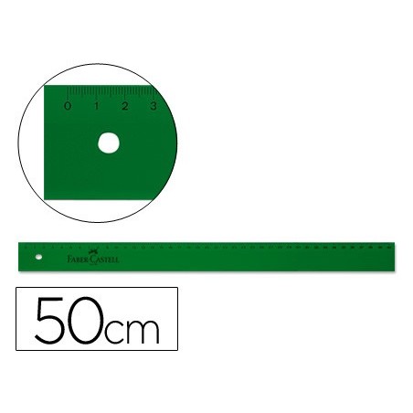 REGUA PLASTICO FABER 50 CM