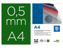 TAPA ENCUADERNACION LIDERPAPEL POLIPROPILENO A4 0.5MM VERDE