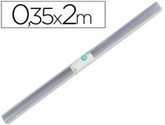 ROLO PLASTICO FORRA LIVROS, 0,35 MT X 2 MT. 80 MICRAS