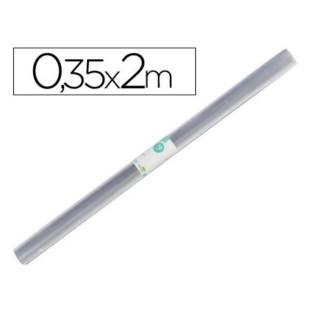 ROLO PLASTICO FORRA LIVROS, 0,35 MT X 2 MT. 80 MICRAS