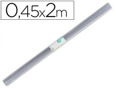 ROLO PLASTICO FORRA LIVROS, 0,45 MT X 2 MT. 80 MICRAS