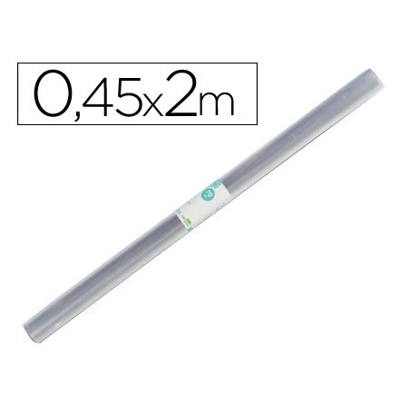 ROLO PLASTICO FORRA LIVROS, 0,45 MT X 2 MT. 80 MICRAS