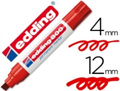 5un MARCADOR EDDING MARCADOR PERMANENTE 800 VERMELHO -PONTA