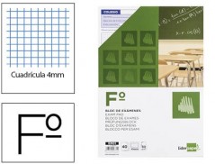 10un BLOCO EXAMES LIDERPAPEL QUADRICULA 4 MM FOLI 40 FOLHAS