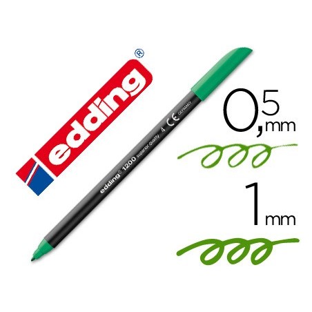 10un MARCADOR EDDING N. 4 VERDE PONTA REDONDA 0,5 MM