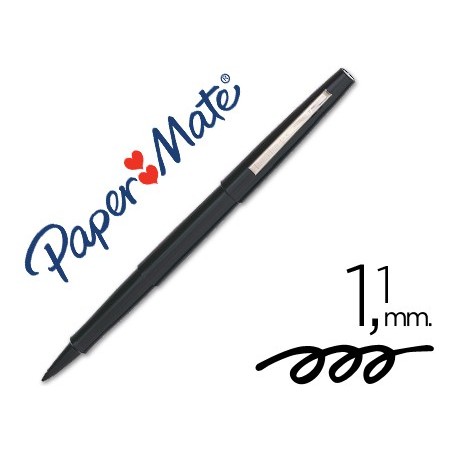 12un MARCADOR PAPER MATE FUTURA NYLON 3101-1 PRETO