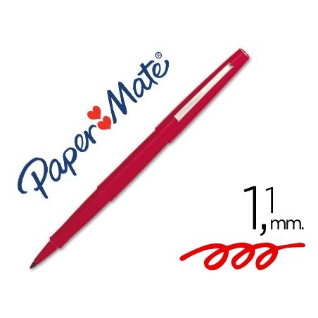 12un MARCADOR PAPER MATE FUTURA NYLON 3102-1 VERMELHO