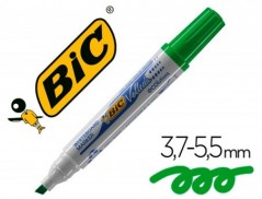 12un MARCADOR BIC VELLEDA PONTA BISELADA VERDE PARA QUADRO B