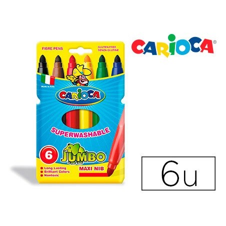 MARCADOR JUMBO CARIOCA 6 UNIDADES