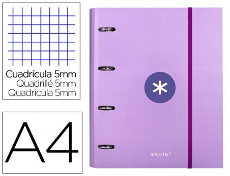 PASTA COM RECARGA E ABA LIDERPAPEL ANTARTIK A4 QUADRICULA 5M