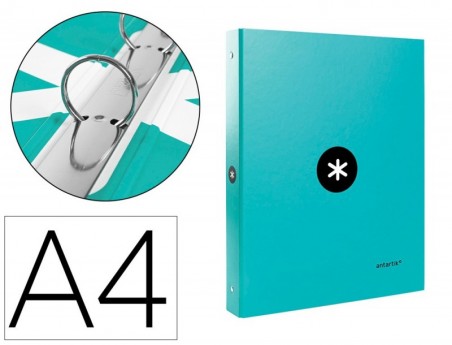 PASTA LIDERPAPEL ANTARTIK A4 FORRADA 4 ANEIS 25 MM REDONDOS