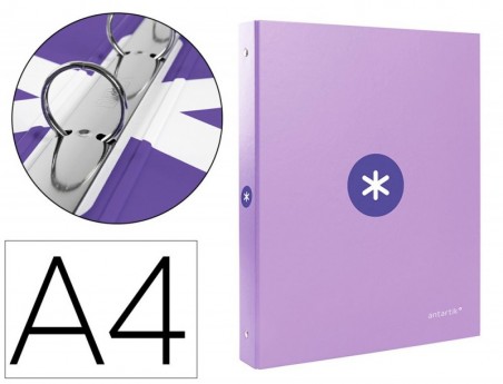 PASTA LIDERPAPEL ANTARTIK A4 FORRADA 4 ANEIS 25 MM REDONDOS