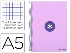CADERNO ESPIRAL LIDERPAPEL A5 ANTARTIK CAPA DURA 80F 100 GR