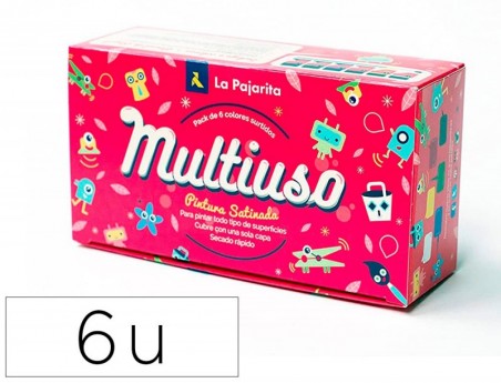 TINTA LATEX LA PAJARITA, 35 ML - 6 CORES SORTIDAS