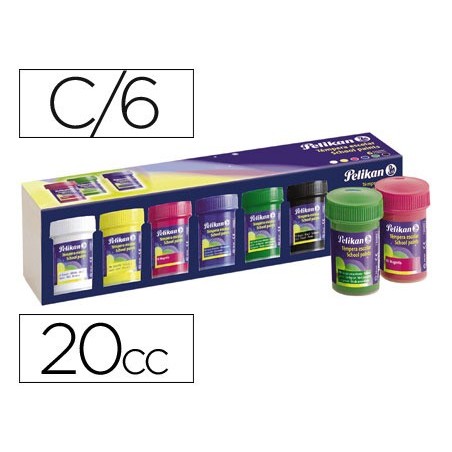 GUACHE PELIKAN ESCOLAR (ESTOJO COM 6 CORES)